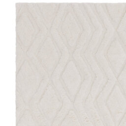 Off White Modern Shaggy Geometric Easy To Clean Living Room And Bedroom-120 X 170Cm - thumbnail 4