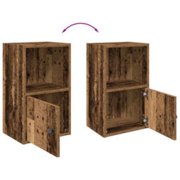 Berkfield Durable Bookcase Old Wood 31X24X52 Cm Engineered Wood - thumbnail 8
