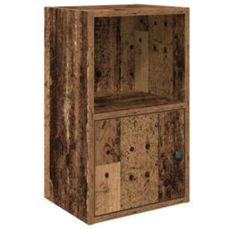 Berkfield Durable Bookcase Old Wood 31X24X52 Cm Engineered Wood - thumbnail 1