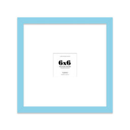 "6X6"" Light Blue Picture Frame - 6X6"" Square Frame With 2X2"" Mount For 6X6""/2X2"" Pictures Moderrn Style Thin Edge, 1 Pack" - thumbnail 1