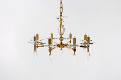 Luminosa Lighting Luminosa Sorrento Optic Glass/spear 8 Arm Chandelier