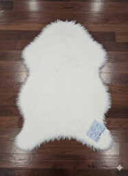 Homespace Direct Ltd Homespace Direct Luxury Faux Rabbit Fur Rug With Suede Backing Area Rug Plush Soft Accent Rug White 60X90Cm - thumbnail 2