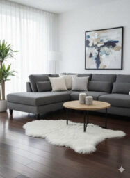 Homespace Direct Ltd Homespace Direct Luxury Faux Rabbit Fur Rug With Suede Backing Area Rug Plush Soft Accent Rug White 60X90Cm - thumbnail 5