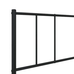 Berkfield Metal Bed Frame With Headboard And Footboard Black 75X190 Cm 2Ft6 Small Single - thumbnail 9