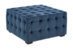 Orsina Elegant Midnight Button Tufted Foostool, Velvet Upholstered Soft Footstool, Premium Footstool For Bedroom - thumbnail 3