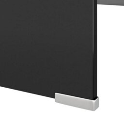 Vidaxl Tv Stand/monitor Riser Glass Black 120X30X13 Cm - thumbnail 5