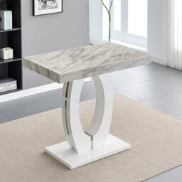 Furniture in Fashion Halo High Gloss Bar Table In Magnesia Marble Effect - thumbnail 3