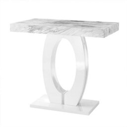 Furniture in Fashion Halo High Gloss Bar Table In Magnesia Marble Effect - thumbnail 4