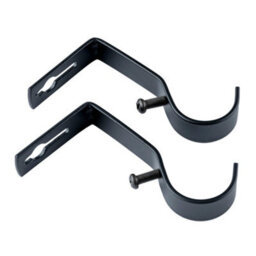 A.unique Home Stud End Metal Extendable Curtain Pole With Rings And Fittings (25/28mm) - Matte Black, 70Cm - 120Cm  Approx - thumbnail 7