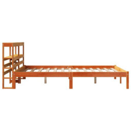 Berkfield Bed Frame With Headboard Without Mattress Wax Brown 140X200 Cm - thumbnail 5