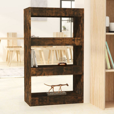 Berkfield Book Cabinet/room Divider Smoked Oak 60X30X103 Cm Engineered Wood - image 1