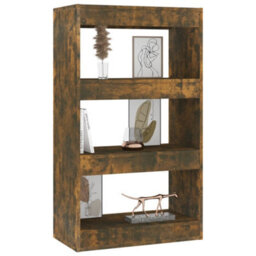 Berkfield Book Cabinet/room Divider Smoked Oak 60X30X103 Cm Engineered Wood - thumbnail 4