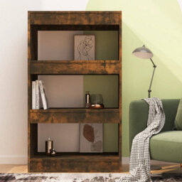 Berkfield Book Cabinet/room Divider Smoked Oak 60X30X103 Cm Engineered Wood - thumbnail 3