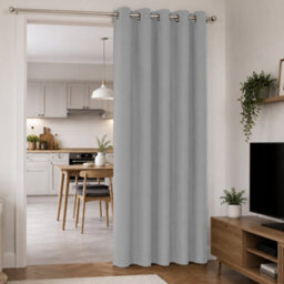 Imperial Rooms Blackout Curtain-Thermal Ready Made Eyelet Curtain (1 Panel) For Door Curtain Light Grey, (W)1.68Mx(L)2.13M - thumbnail 9