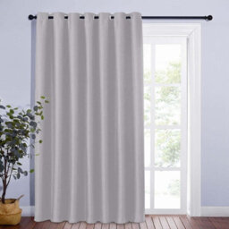 Imperial Rooms Door Single Panel Window Curtain Thermal Ready Made Light Grey Blackout Eyelet Curtains