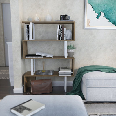 Decorotika Adriana Modern Bookcase White & Oud - image 1