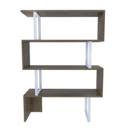 Decorotika Adriana Modern Bookcase White & Oud - thumbnail 4