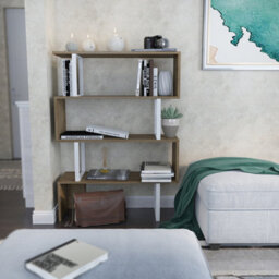 Decorotika Adriana Modern Bookcase White & Oud
