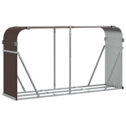 Walplus Log Holder Brown 180X45X100 Cm Galvanised Steel - thumbnail 2