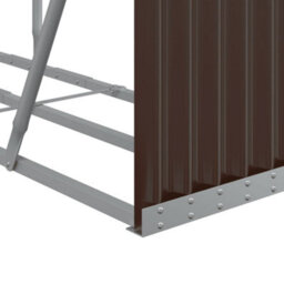 Walplus Log Holder Brown 180X45X100 Cm Galvanised Steel - thumbnail 7