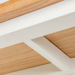 Farro White 6 Tier Large Bookcase - Painted With Oak Top - By Roseland Furniture - thumbnail 5