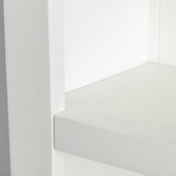 Farro White 6 Tier Large Bookcase - Painted With Oak Top - By Roseland Furniture - thumbnail 6