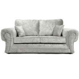 Tango Full Back 3+2 Seater Sofa Set Crushed Velvet Silver - thumbnail 2