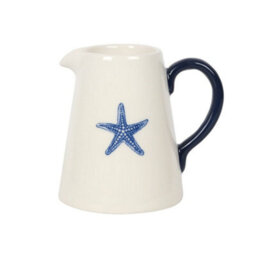 Small Ceramic Starfish Design Flower Jug Vase (H11 Cm) - thumbnail 1