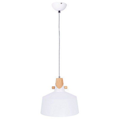 Luminosa Lighting Luminosa Melena Dome Pendant Ceiling Light White 1X E27