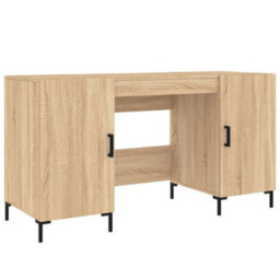 Berkfield Desk Sonoma Oak 140X50X75 Cm Engineered Wood - thumbnail 2