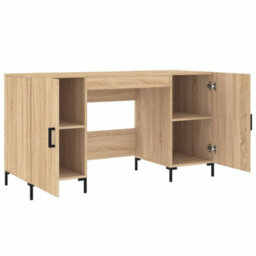Berkfield Desk Sonoma Oak 140X50X75 Cm Engineered Wood - thumbnail 5
