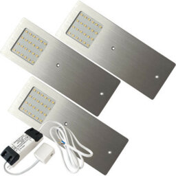 3X Ultra-Slim Aluminium Under Cabinet Kitchen Lights With Natural White Led Driver Kit - thumbnail 1
