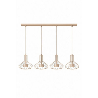 Luminosa Lighting Luminosa Axia Bar Pendant Ceiling Light Beige 4X Gx53 - image 1