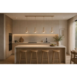 Luminosa Lighting Luminosa Axia Bar Pendant Ceiling Light Beige 4X Gx53 - thumbnail 2