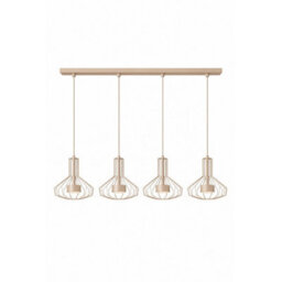 Luminosa Lighting Luminosa Axia Bar Pendant Ceiling Light Beige 4X Gx53 - thumbnail 1