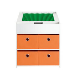 Sobuy Kmb75-W,children Play Table And 2 Stools Activity Set For Building Blocks ,wood,white,w87Xd50Xh50