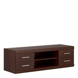 Furniture To Go Imperial Wide 4 Drawer Tv Cabinet In Dark Mahogany Melamine