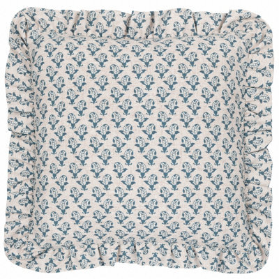 Furn. Lulah Block Printed Ruffle Cushion Cover - image 1