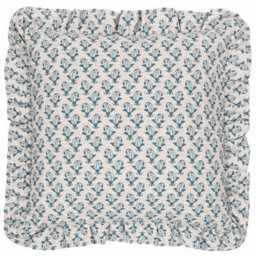 Furn. Lulah Block Printed Ruffle Cushion Cover - thumbnail 1
