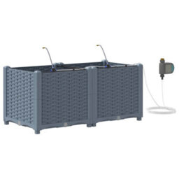 Berkfield Garden Planters Light Grey 80 X 40 X 37.5 Cm Steel - thumbnail 2