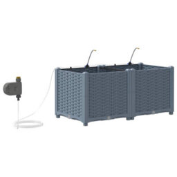Berkfield Garden Planters Light Grey 80 X 40 X 37.5 Cm Steel - thumbnail 7