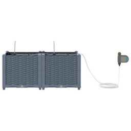 Berkfield Garden Planters Light Grey 80 X 40 X 37.5 Cm Steel - thumbnail 5
