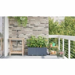 Berkfield Garden Planters Light Grey 80 X 40 X 37.5 Cm Steel - thumbnail 4