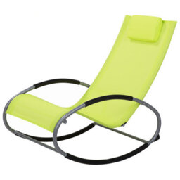 Beliani Rocking Sun Lounger Campo Metal Lime Green - thumbnail 4