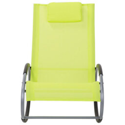 Beliani Rocking Sun Lounger Campo Metal Lime Green - thumbnail 6