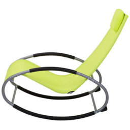 Beliani Rocking Sun Lounger Campo Metal Lime Green - thumbnail 5