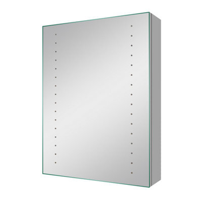 Ibathuk 450 X 600 mm Illuminated Led Bathroom Mirror Cabinet With Shaver Socket - image 1