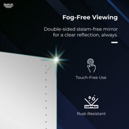 Ibathuk 450 X 600 mm Illuminated Led Bathroom Mirror Cabinet With Shaver Socket - thumbnail 6