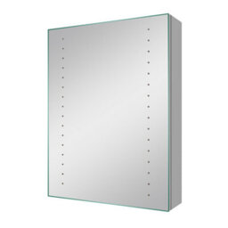 Ibathuk 450 X 600 mm Illuminated Led Bathroom Mirror Cabinet With Shaver Socket