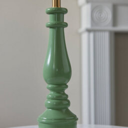 Loops Stylish Cotswold Green Table Lamp Base With Brass Holder For Elegant Interiors - thumbnail 4